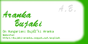 aranka bujaki business card